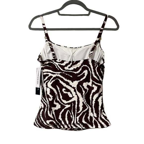 La Blanca Fierce Lines Side Shirred Underwire Tankini Top (6) - Picture 4 of 8